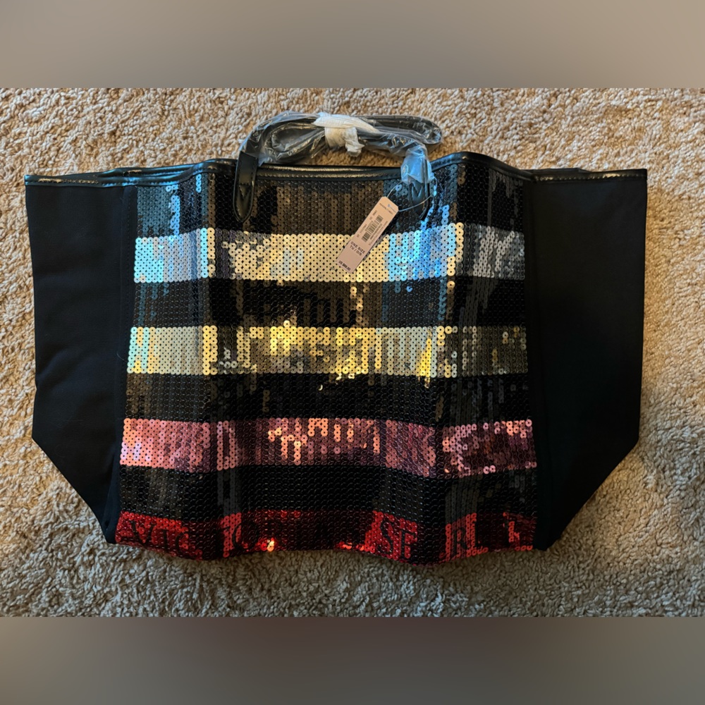 Multi colored sequin brand new PINK bag